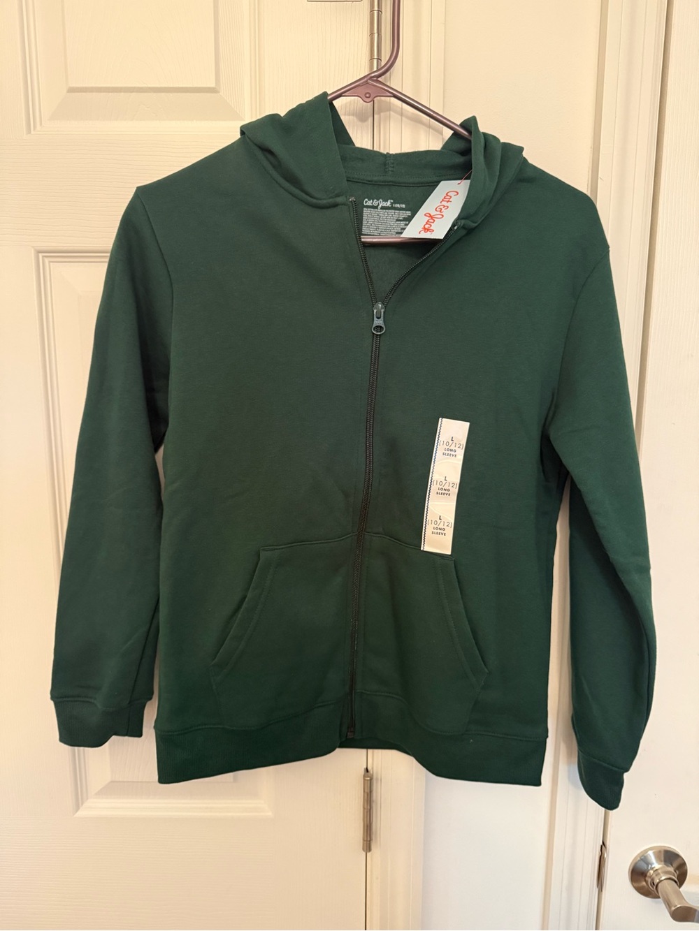 Cat & Jack Dark Green Full-Zip Hoodie